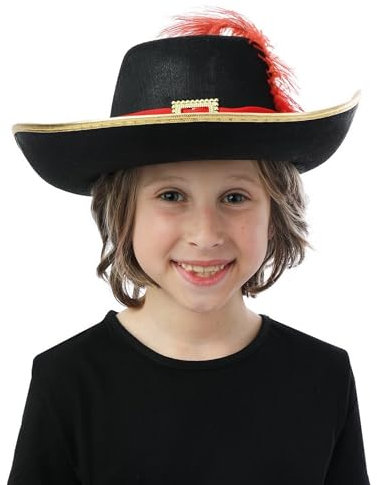 P' Clown Musketierhut für Kinder, blau, Einheitsgröße