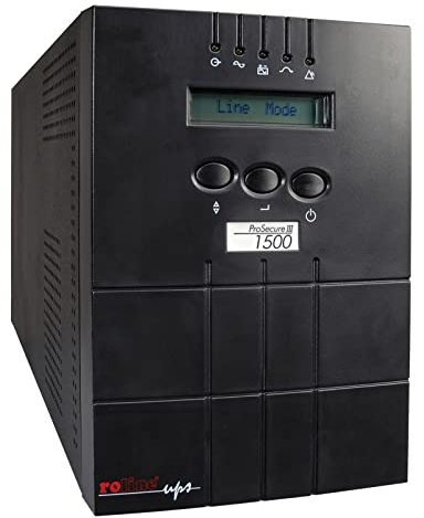 ROLINE 19.40.1063 Netzteil, Nicht unterbrechbar, 1500 VA, 4 AC-Ausgänge – Stromversorgung Nicht unterbrechbar (1500 VA, 1350 W, 230 V, 50 Hz, 95%, 3%)