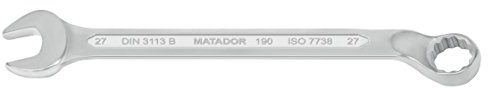 MATADOR Ringmaulschlüssel 27 mm | Ringschlüssel gekröpft | Schraubenschlüssel | Gabelringschlüssel DIN 3113 Form B | Spanner | MATADOR Werkzeug Nr. 01900270