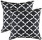 TreeWool Dekorativer Kissenbezug (50 x 50 cm, Schwarz & Weiß) Trellis Design 100% Baumwolle (2er Pack)