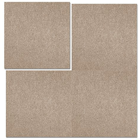 casa pura® Ribbed Carpet Tiles, Cancan - Beige (1 m²) Pack of 4 Tiles, 50x50cm | Hard Wearing, Commerical Grade