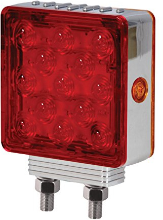 Maxxima M42363R/Y-A 26 LED Chrom Quadratisch Rechts Doppel Pfosten Standleuchte