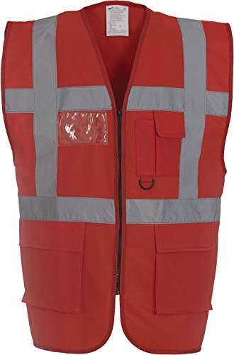 Yoko Multifunktionale Herren-Hochsicherheitsweste yk002/hvw801. XL rot
