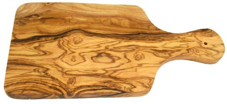 D.O.M. Die Olivenholz Manufaktur D.O.M. Planche à Petit-déjeuner en Bois d'olivier avec poignée 27 cm