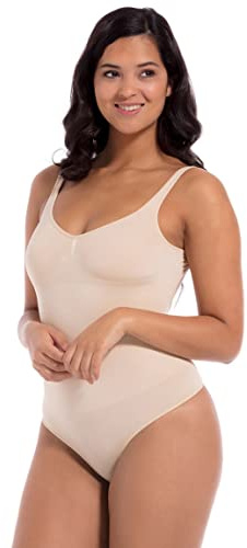 Magic Bodyfashion Damen Low Back Formender Body, Latte, 38 (Herstellergröße: Large)