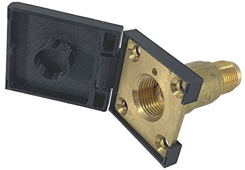eXODA LPG Autogas Tankdeckel viereckig für HK Platte schwarz M22 mit Scharnier