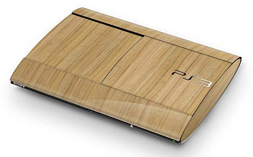 Skins4u Aufkleber Design Schutzfolie Vinyl Skin kompatibel mit Sony PS3 PlayStation 3 Super Slim Eiche