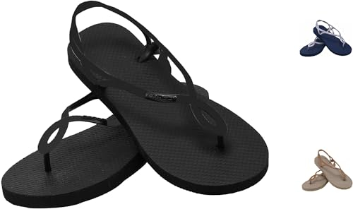 Cressi Marbella Chanclas para Mujer, Negro, 39/40