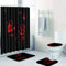 blackzzz Bad vierteilige Rutschfeste Teppich Set Basis Teppich + toilettenbezug + Bad Matte und wasserdicht duschvorhang 3D Blut Hand Serie 9 für Dekoration, etc.