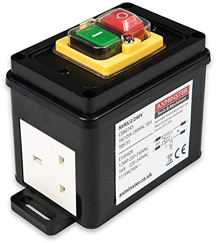 Axminster Workshop BS 13A Plug & Socket NVR Switch
