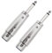 Create idea Audio Adapter XLR Buchse auf 6,35 mm (1/4 Zoll) Mono-Klinkenstecker, Silber, 2 Stück