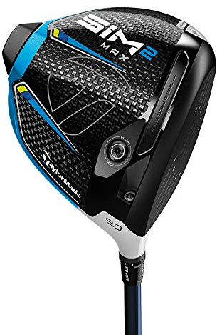TaylorMade Golf SIM2 Max Driver, pilote de golf pour homme et femme, conçu pour la vitesse et la distance, poids en tungstène MOI élevé, tolérance et contrôle du lancement, taille standard, gris