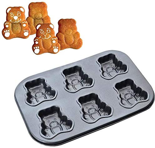 Orion Moule pour 6 ours en peluche 3D anti-adhésif 26,5 x 18,5 cm