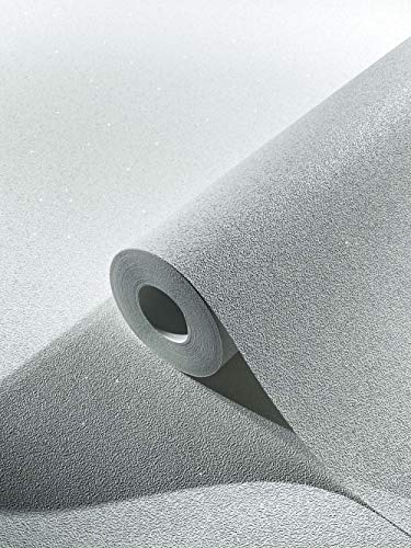 marburg Tapete Weiß Uni SCHÖNER WOHNEN-Kollektion Serie Sparkle für Schlafzimmer, Wohnzimmer oder Küche, Premium Qualität 10,05x0,53m, 32728