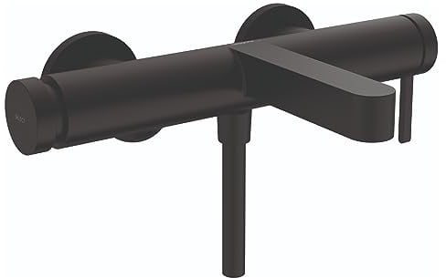 hansgrohe Wannenarmatur Finoris, Aufputz Badarmatur für 2 Funktionen, Mattschwarz