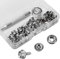 kajkey 62 Sätze Druckknöpfe Set, Canvas Snaps Fastener, Metallknöpfe, Planenschrauben, Leinwand Druckknopf Schraube Edelstahl mit 2 Fixierwerkzeug für Planen, Schiffe, Möbel, Segeltuch, Autozelte…