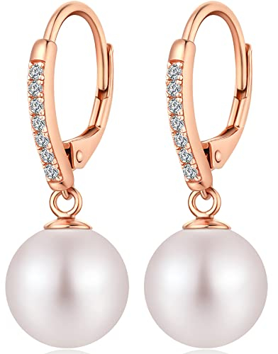Perlenohrringe Hängend Silber Perle Ohrringe Rosegold Perlen Weißgold Diamant Gold