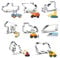 JIUAI Construction Cookie Cutter, 8 PCS Stainless Steel Biscuit Cutters, DIY Construction Cookie Cutters Set with Truck Digger Bulldozer Electric Rail Car Excavator for DIY Baking, Party, Kids