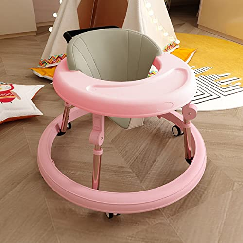 GENYS Lauflernhilfe Für Jungen Und Mädchen Gehfrei Lauflernhilfe Baby Ab 6 Monate,Verstellbarer Lauflernwagen, Anti-Überrollgeher Mit Erhöhter Rückenlehne,Mobiles Activity Center