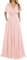 HPPEE Robe de demoiselle d'honneur de mariage, robe de soirée formelle, robe de soirée avec poches pour femmes et jeunes, vieux rose, 52