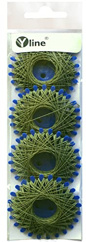 4 Sterne a. 20 m Sternzwirn Baumwolle oliv grün, Sternchenzwirn Stern - Zwirn, (0,07 € / m), SL, 2850-17