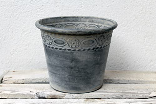 Gwenys Haus Zink Blumentopf Übertopf H13cm