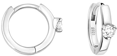 SOFIA MILANI - Boucles d'Oreilles pour Femme en Argent 925 - Créole en Forme de Pierre de Zircon - E1767