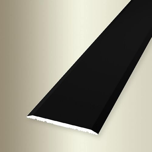 PROVISTON | Übergangsprofil | Breite: 32 mm | Höhe: 0-99 mm | Länge: 1000 mm | Aluminium Pulverbeschichtet | Glatt | Schwarz | Selbstklebend