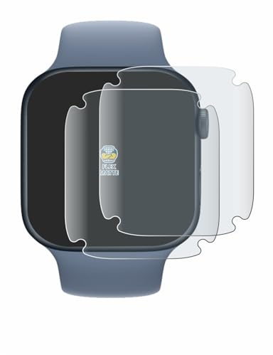 BROTECT Schutzfolie für Apple Watch Series 8 | (45 mm) 2 Stück Entspiegelnder Displayschutz Made in Germany Matte Full-Screen Folie 3D Curved Anti-Reflexion Montage Kit