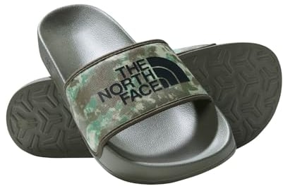 THE NORTH FACE Herren Base Camp Slide III Sandale, Militärische Oliven-Tarnmuster-Aufdruck/TNF-Schwarz, 45 EU