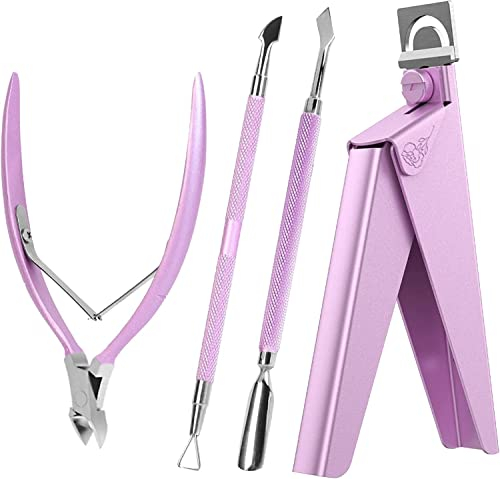 MelodySusie Nagelknipser Maniküre Tip Cutter Schneider für Kunstnägel Gelnägel Fingernägel Falsche Nägel (Rosa)