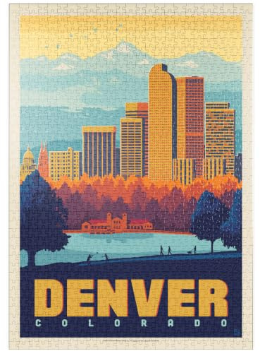 MyPuzzle Denver, Colorado: City Park, Vintage Poster - Premium 1000 Teile Puzzle - MyPuzzle Sonderkollektion von Anderson Design Group