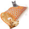 KUIDAMOS Katzentunnel-Taschenspielzeug, 5 Löcher, Interaktives Niedliches Muster, Haustier-Bohreimer, Kratzfest, Leicht, mit Plüschbällen für Katzen (Orange)