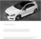 JNNJ 5 Pezzi Adesivo a Strisce per Cofano Auto, Auto Adesivo Carrozzeria a Strisce Laterali Gonna per Tetto Adesivo Paraurti, Adesivi a Strisce da Carrozzeria Decorazioni Modificate(Bianco)