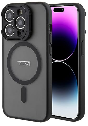 CG MOBILE Tumi Cover for iPhone 15 Pro Back-Cover hul - Metallic Compitable with magsafe with Stand - Schwarz