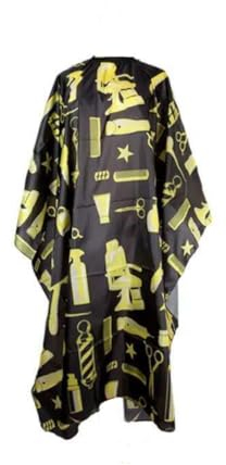 Multi Icon Friseurumhang mit Hakenverschluss atmungsaktiv und wasserabweisend (Gold)