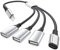 GELRHONR USB C 1 auf 4 Splitter Kabel, USB C OTG Ladeadapterkabel mit USB C Buchse und USB A Buchse Extender Hub für Drucker/USB Tastatur/Flash Drive/Laptop/LED-0,3M (1 to 4)
