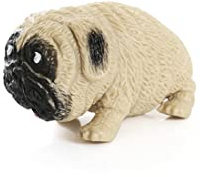 Stretchy Pug Toy - Pack of 1 - Squishy Toy Pug Dog - Kids Squishy Fun Christmas Stocking Filler Childs Party Bag Fidget Games