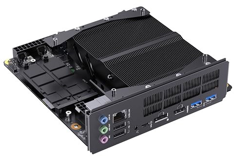 MINISFORUM Scheda madre BD770i ITX AMD Ryzen 7 7745HX(8C/16T, fino a 5.1GHz) PC da gioco DDR5 a doppio canale, 2 x PCIe5.0 SSD/PCIe5.0x16, uscite video HDMI/DP/USB-C, scheda grafica M.2 2230 Key E