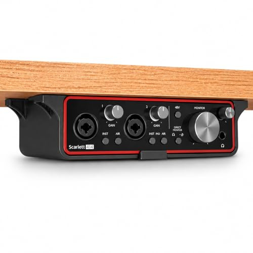Tischhalterung für Focusrite Scarlett 4i4 3rd Gen Audio-Interface, Desk Mount, Under Desk Mount