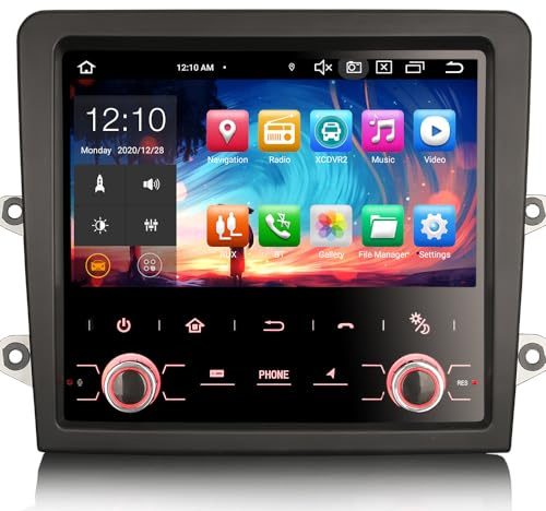 Erisin 8-Core Android 16 4+64GB Autoradio für für Porsche Cayman Boxster 718 911 981 997 Unterstützung GPS Sat NAV Carplay DSP Bluetooth 5.0 WiFi DAB+ TPMS DVB-T2 OBD2 PCM3.1