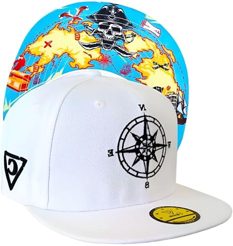 Capiche [99+ VARIATIONEN] Snapback Cap - Kappe - Baseball - Mütze - Kunst - Unisex - Schirm - Männer - Herren - Damen - [Pirates] - Treasure Map