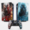 Adesivo PS 5 Kratos, adesivo da gioco per PS 5, console e controller, disco edizione standard, skin Kratos (1 controller)