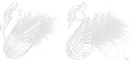 Alipis 2St Weihnachtsdekorationen Christbaumschmuck Schwan-Anhänger Esstisch weiß Ornament Wohnkultur hängende Dekoration für den Weihnachtsbaum hängende Dekoration für zu Hause Kristall