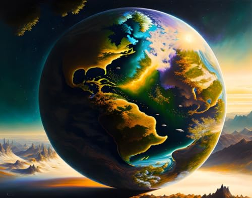 GerRit Leinwandbilder, Poster, 58 x 90 cm, ohne Rahmen, Mutter Erde, fantastische Darstellung der Natur