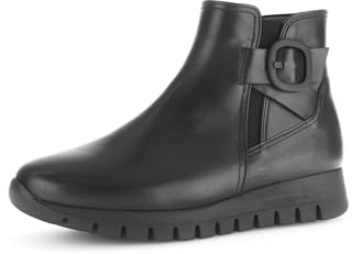 Gabor Damen Ankle Boots, Frauen Stiefeletten,Komfortable Mehrweite (H),Bootee,Booties,halbstiefel,Kurzstiefel,schwarz (Mic/Uni),39 EU / 6 UK