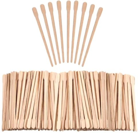 200pcs Wooden Wax Sticks - Disposable Wooden Waxing Spatulas - Small Sizes Eyebrow Waxing Applicator Spatulas for Facial/Lip Hair Removal,Eyebrow Wax Sticks Wax Applicator,Wooden Wax Spatulas Kit