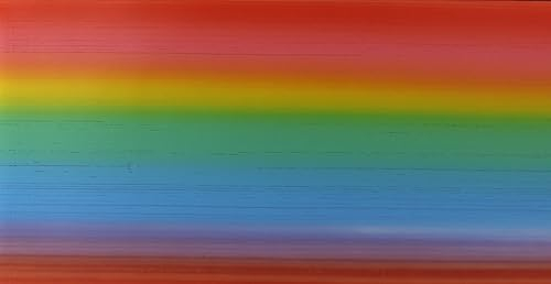 Wachsplatte Regenbogen, längsgestreift,Pastellfarben 20x10 cm - 9727 - Verzierwachsplatte 200x100 mm für Kerzen