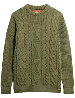 Superdry Herren Jacob Pullover mit Zopfmuster