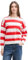 TOM TAILOR Denim Damen 1045508 Sweatshirt, 37179 - White Red Pink Stripe, XL EU
